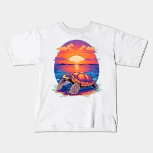 Beachside Turtle: The Coolness of Diversity on the Seashore Kids T-Shirt